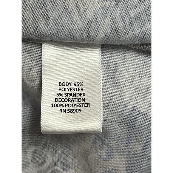 Allison Daley Shirt Womens 3X Blue Floral Print Crochet Neck 3/4 Sleeve Top Plus - Picture 6 of 8